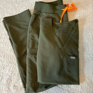 Women’s Figs Set XS Moss